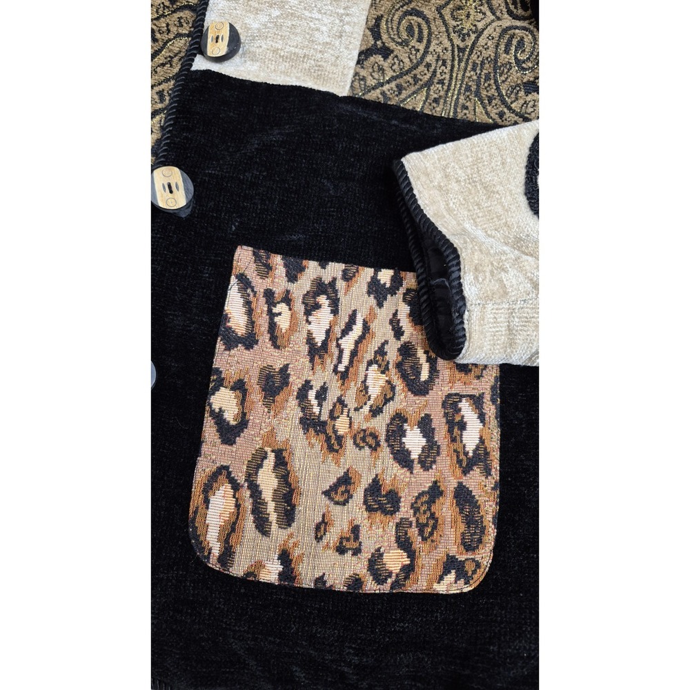 Indigo Moon Multicolor Patch Tapestry Jacket Blaz… - image 5